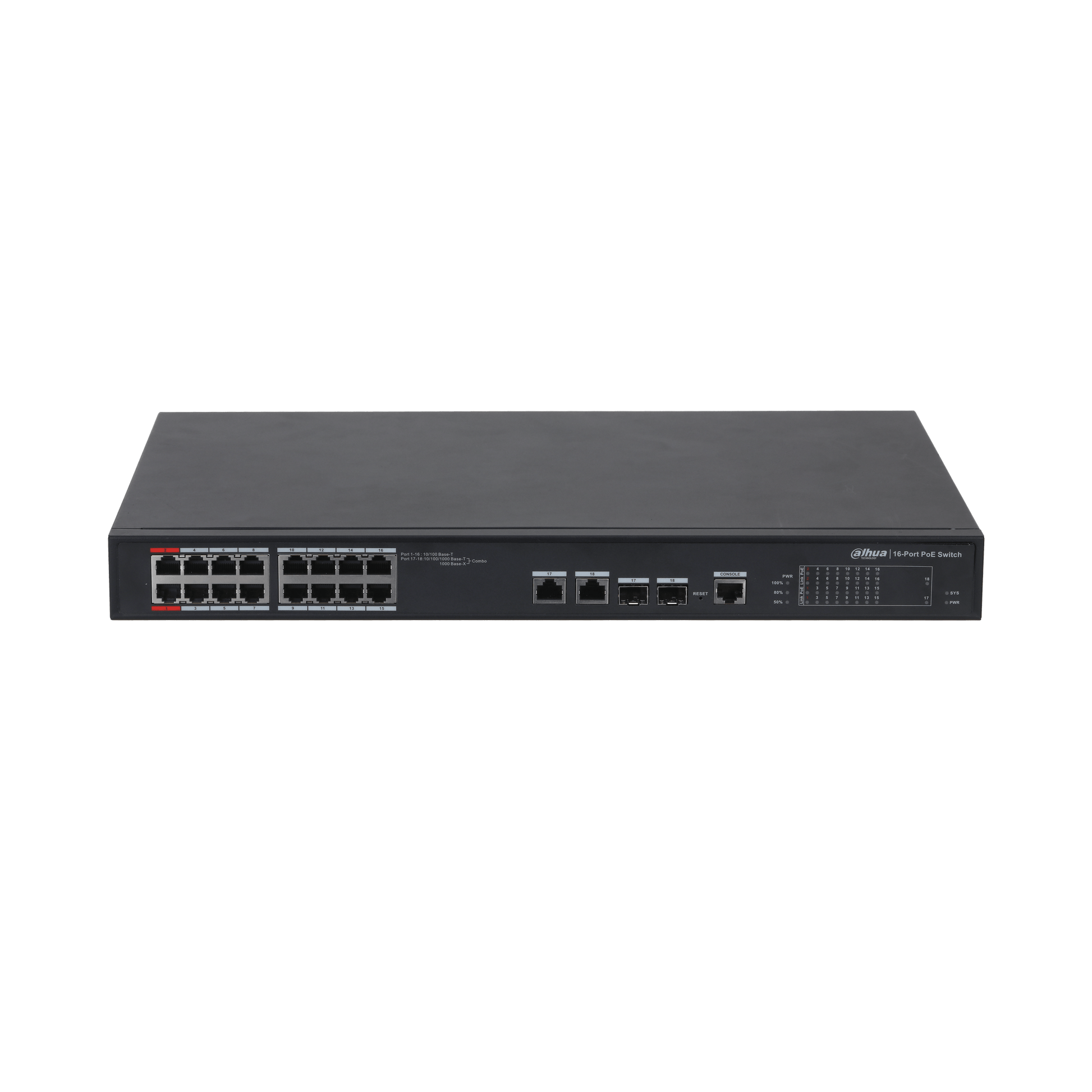Dahua 16-port 100 Mbps + 2-port Gigabit Managed PoE Switch PFS4218-16ET-240 | dahua, Networking switches | Global Security Alarms