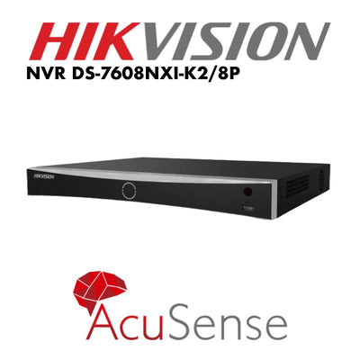 Hikvision 4K AcuSense PoE 8 Channel NVR With 2HDD Bays DS-7608NXI-K2/8P | NVR | 4K, 8 channel NVR, Hikvision, Hikvision 8 Channel NVR, NVR | Global Security
