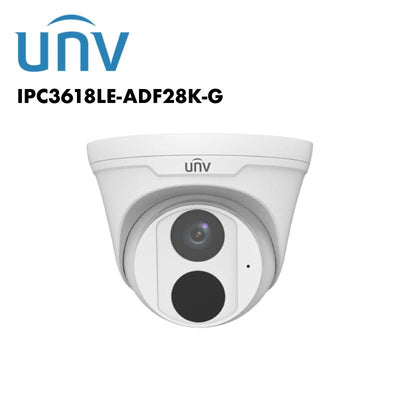 Uniview EasyStar 8MP StarLight IP Turret with Microphone White/Black UV-IPC3618LE-ADF28K-G