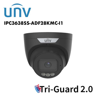 Uniview 8MP Prime 2 TriGuard 2.0 Turret White/ Black UV-IPC3638SS-ADF28KMC-I1