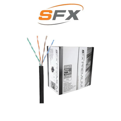 SFX EXTERNAL CAT5e COPPER ETHERNET NETWORK CABLE REEL UTP 305M BLACK | IP Camera | accessories, Cables | Global Security