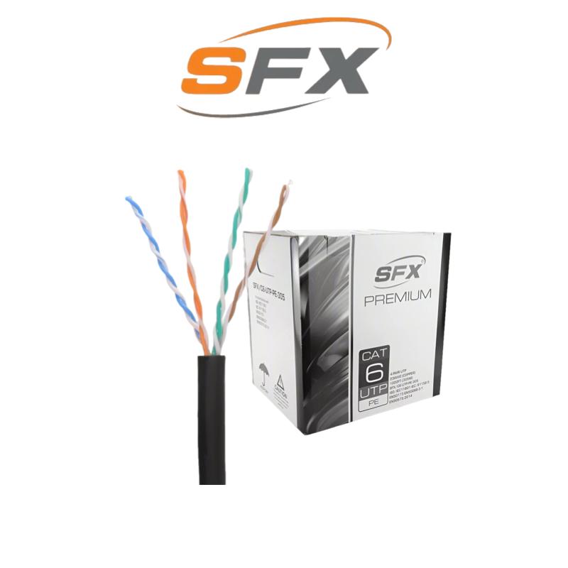 SFX EXTERNAL CAT6 COPPER ETHERNET NETWORK CABLE REEL UTP 305M BLACK | IP Camera | accessories, Cables | Global Security