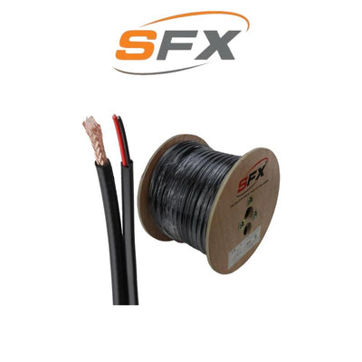 SFX RG59 Coax & Power Shotgun Cable for CCTV AHD BNC Cameras 100m Black | Cables | Global Security Alarms