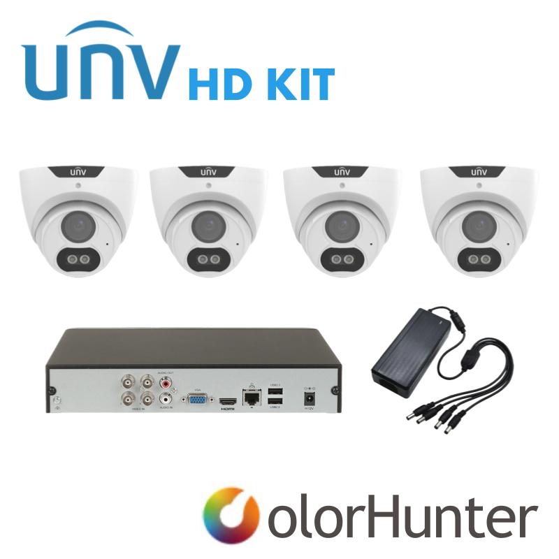 Uniview 5 Megapixel 4 ColorHunter HD Camera 4 Channel DVR KIT-COLORHUNTER-4CAM