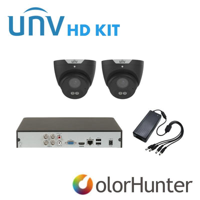 Uniview 5 Megapixel 2 ColorHunter HD Camera 4 Channel DVR KIT-COLORHUNTER-2CAM