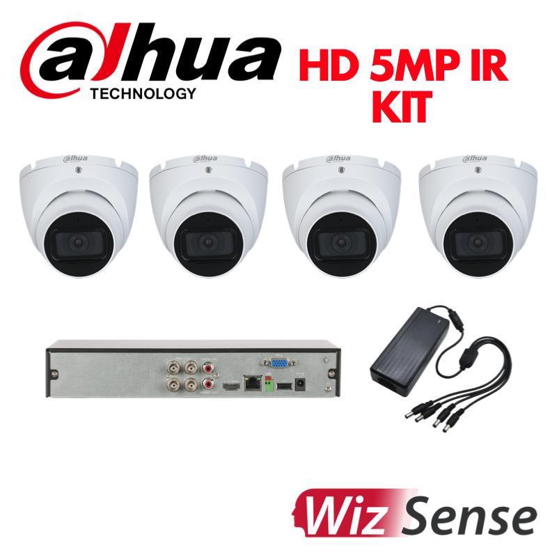 Dahua 5 Megapixel 4 IR HD Camera 4 Channel DVR KIT-DAHUA-HD-5MP-IR-4CAM