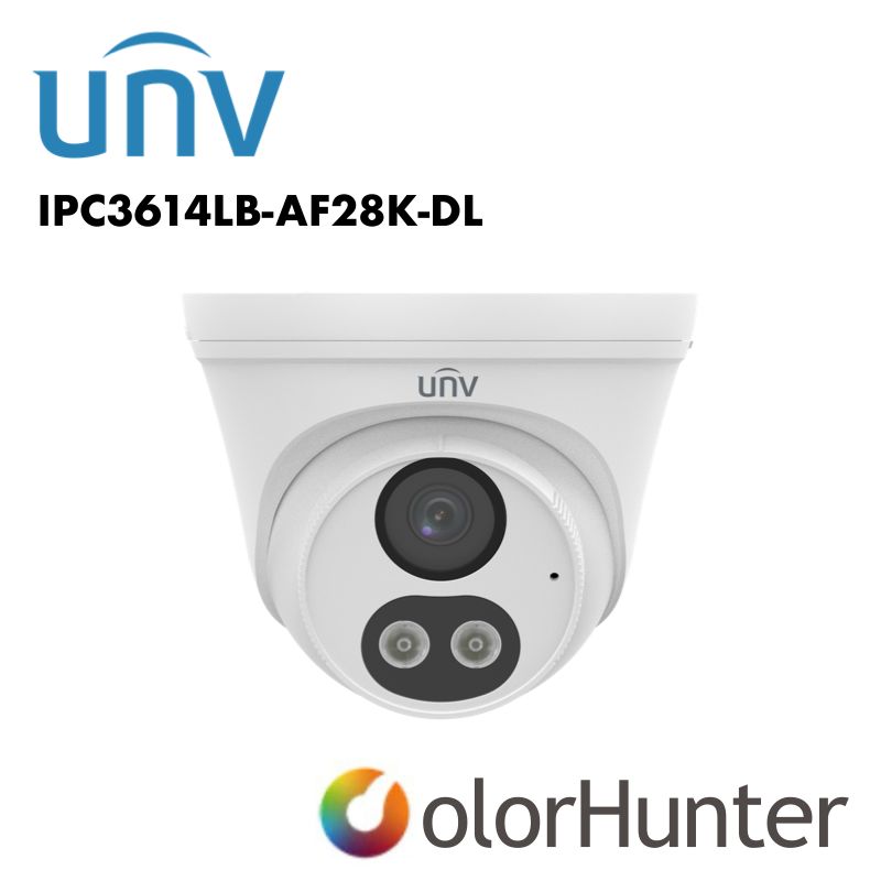 Uniview 4MP Easy ColorHunter Turret White/Black UV-IPC3614LB-AF28K-DL