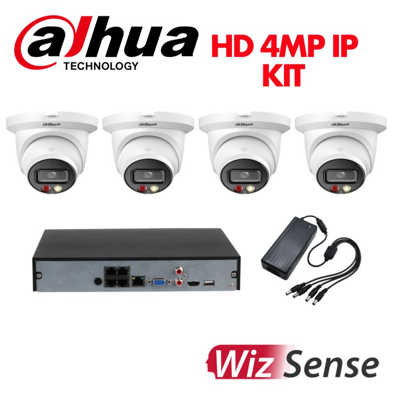 Dahua 4 Megapixel 4 Fullcolor IP Camera 4 Channel NVR KIT-DAHUA-IP-4MP-FULLCOLOR-4CAM | IP Camera | cctv kits, dahua, IP camera kits | Global Security