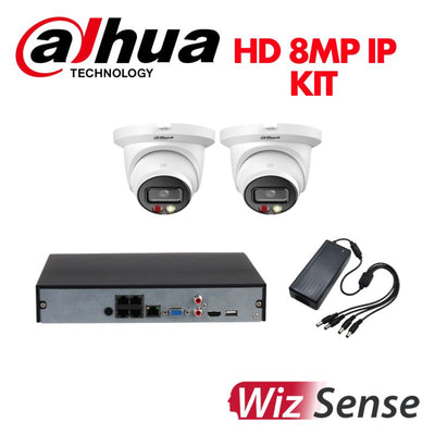 Dahua 8 Megapixel 2 Fullcolor IP Camera 4 Channel NVR KIT-DAHUA-IP-8MP-FULLCOLOR-2CAM | IP Camera | cctv kits, dahua, Ip camera kits | Global Security