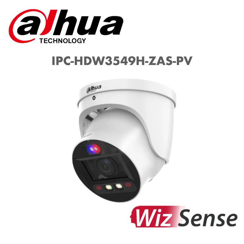 Dahua 5MP Smart Dual Illumination Active Deterrence Vari-focal Eyeball WizSense Network Camera IPC-HDW3549H-ZAS-PV | IP Camera | Camera, CCTV, dahua, IP Camera, IP camera 5MP | Global Security