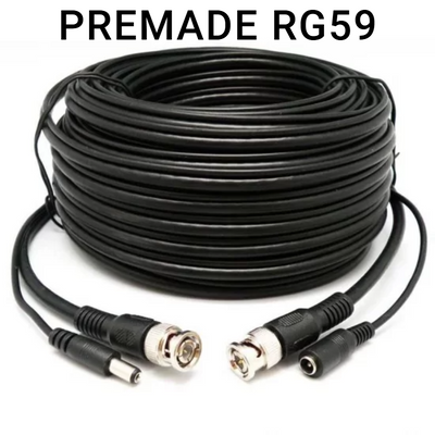 20M PREMADE RG59 COAX CAMERA CABLE WITH POWER CORES | HD Camera | accessories, Cables | Global Security