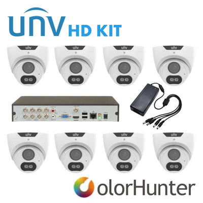 Uniview 5 Megapixel 8 ColorHunter HD Camera 4 Channel DVR KIT-COLORHUNTER-8CAM