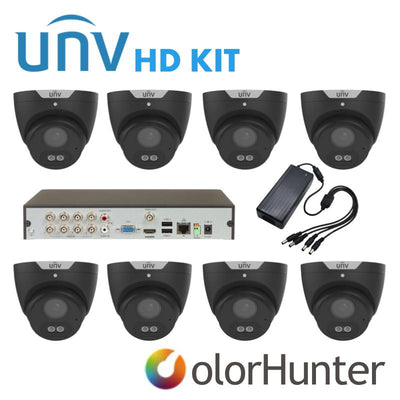 Uniview 5 Megapixel 8 ColorHunter HD Camera 4 Channel DVR KIT-COLORHUNTER-8CAM